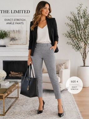 The Limited Gray Exact Stretch Ankle Pants